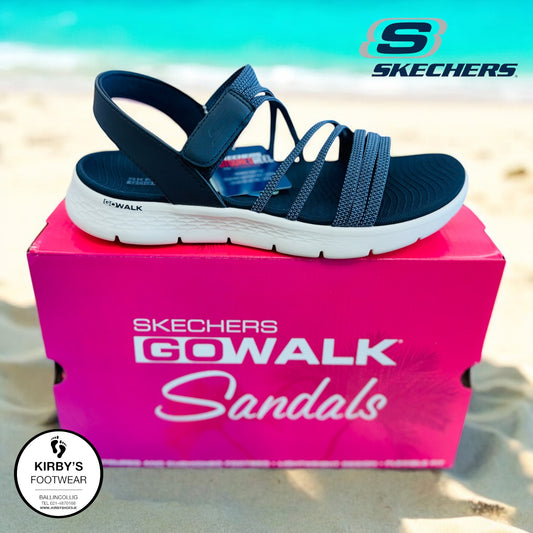 Skechers Go Walk 2.0 sandal coffee run navy