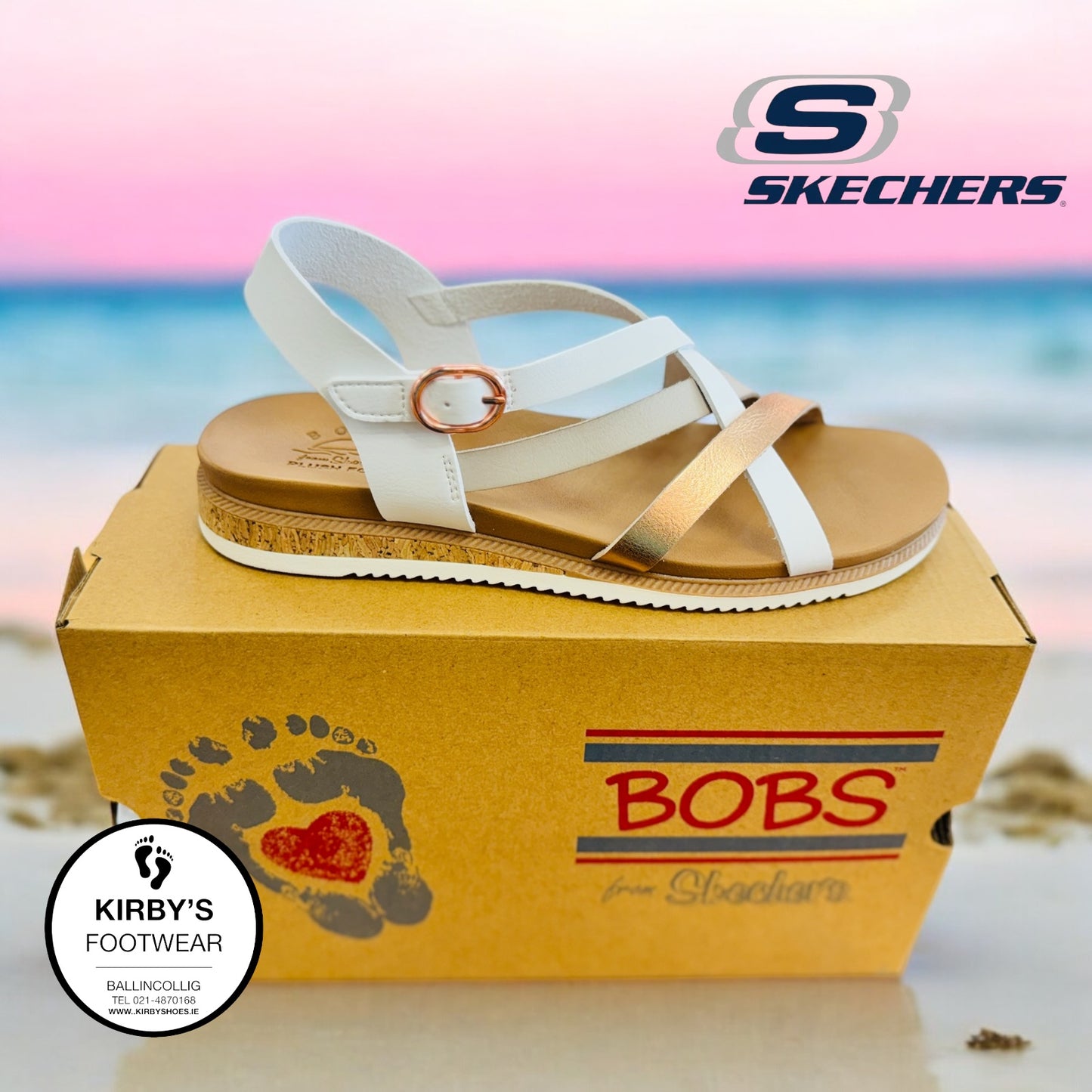 Skechers Desert Kiss low - white sandal