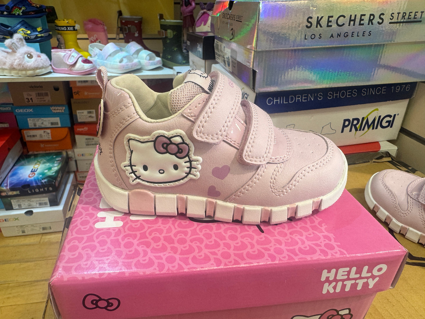 Geox Iupidoo velcro pink Hello Kitty