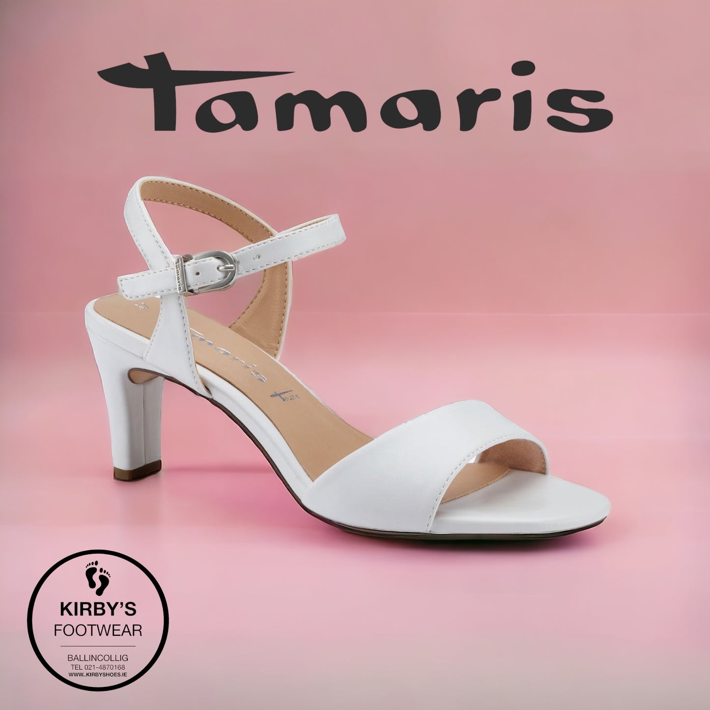 Tamaris sandal 28008 white leather