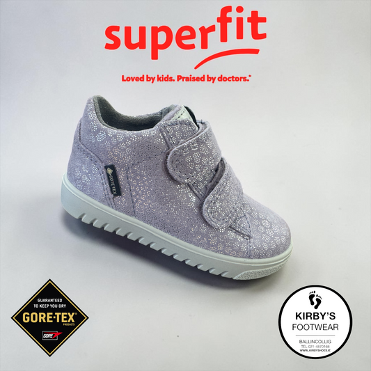 SuperFit Supies 4s - lilac sparkle - Waterproof - Kirbys Footwear Ltd
