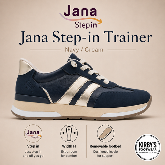 Jana Step-in trainer 23785 - navy gold