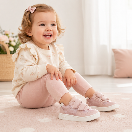 Geox Eclyper trainer light rose