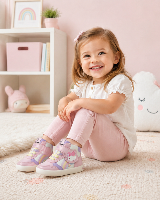 Geox Hello Kitty Gisli pink velcro boot