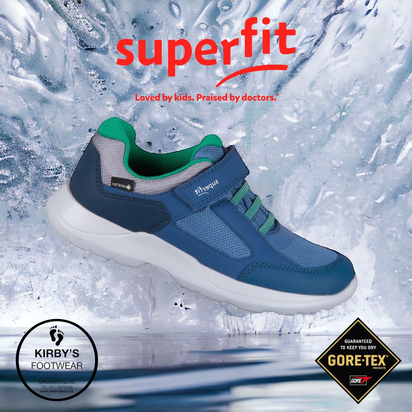 SuperFit Rush blue green goretex waterproof