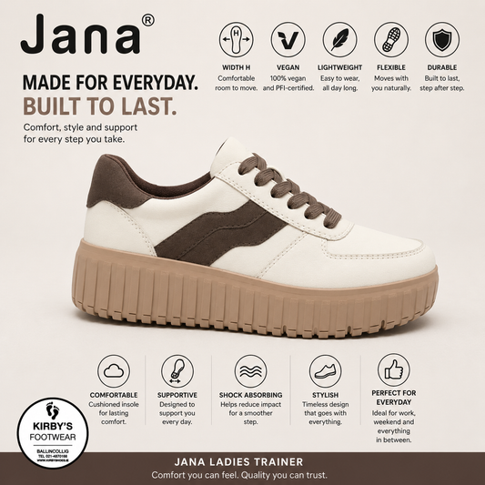 Jana trainer 23666 - beige mocca
