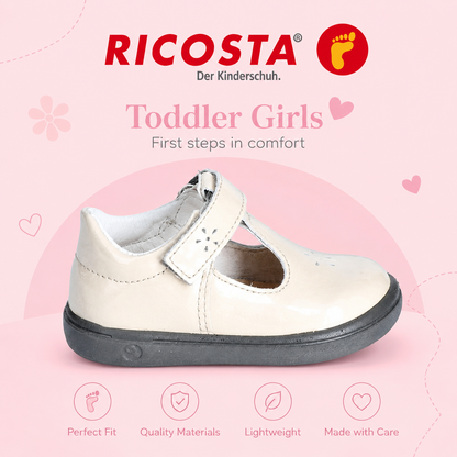 Ricosta Winona creme patent leather - Kirbys Footwear Ltd
