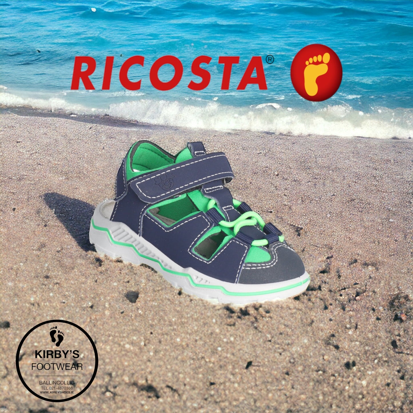 Ricosta Gery - navy/green - closed sandal