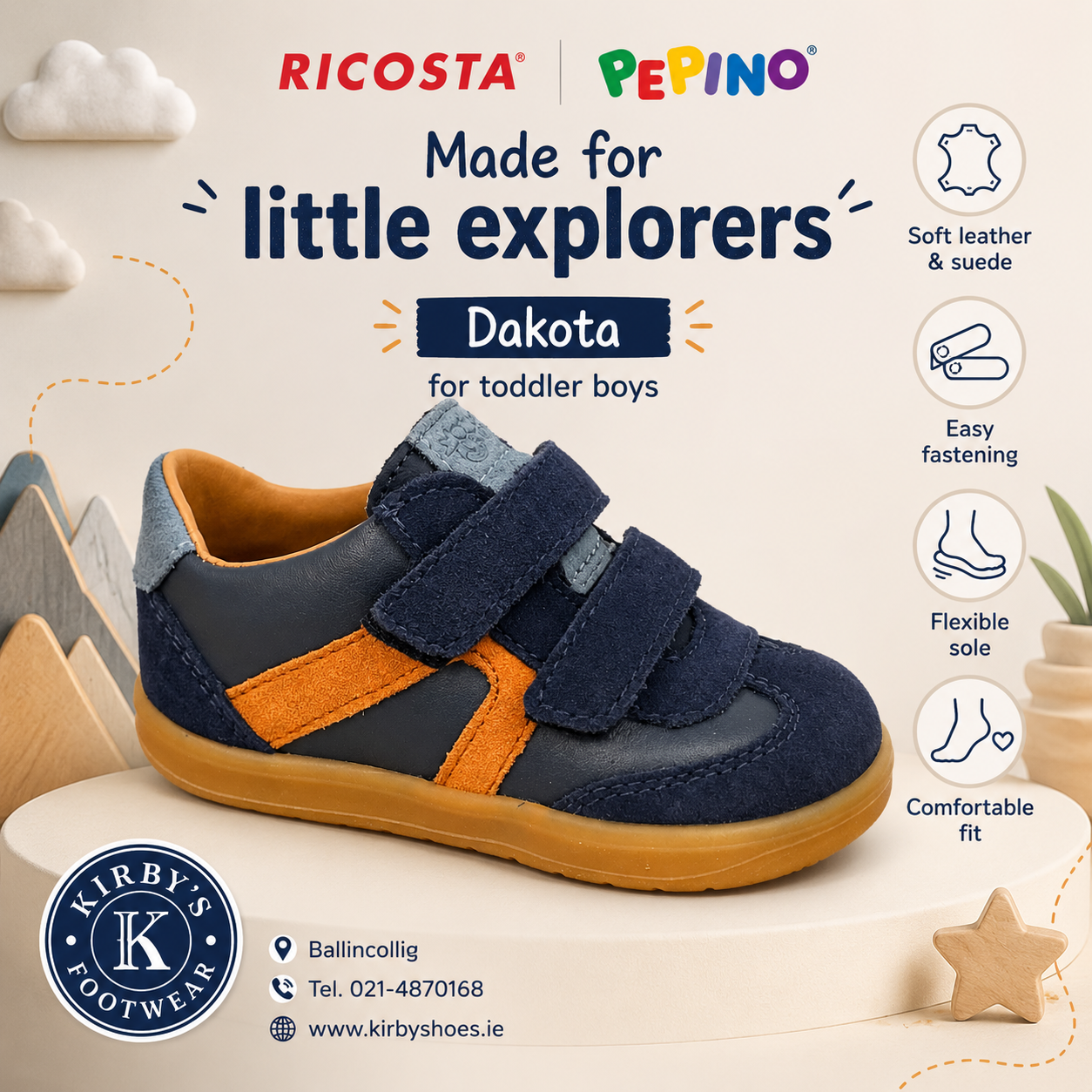 Ricosta Dakota navy orange