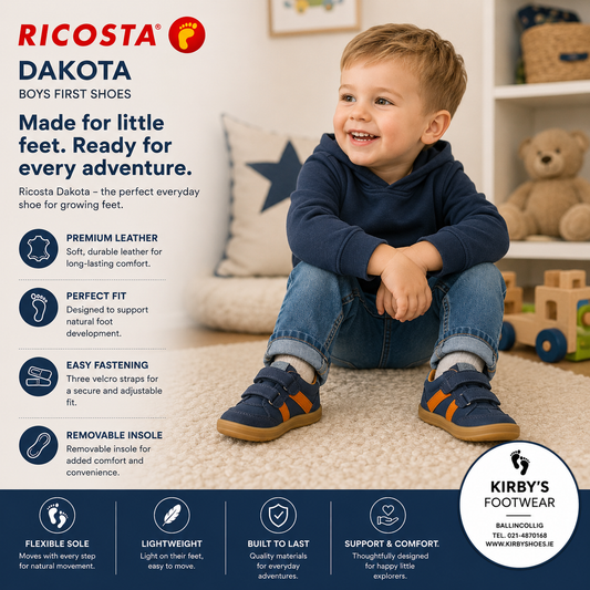 Ricosta Dakota navy orange - Kirbys Footwear Ltd