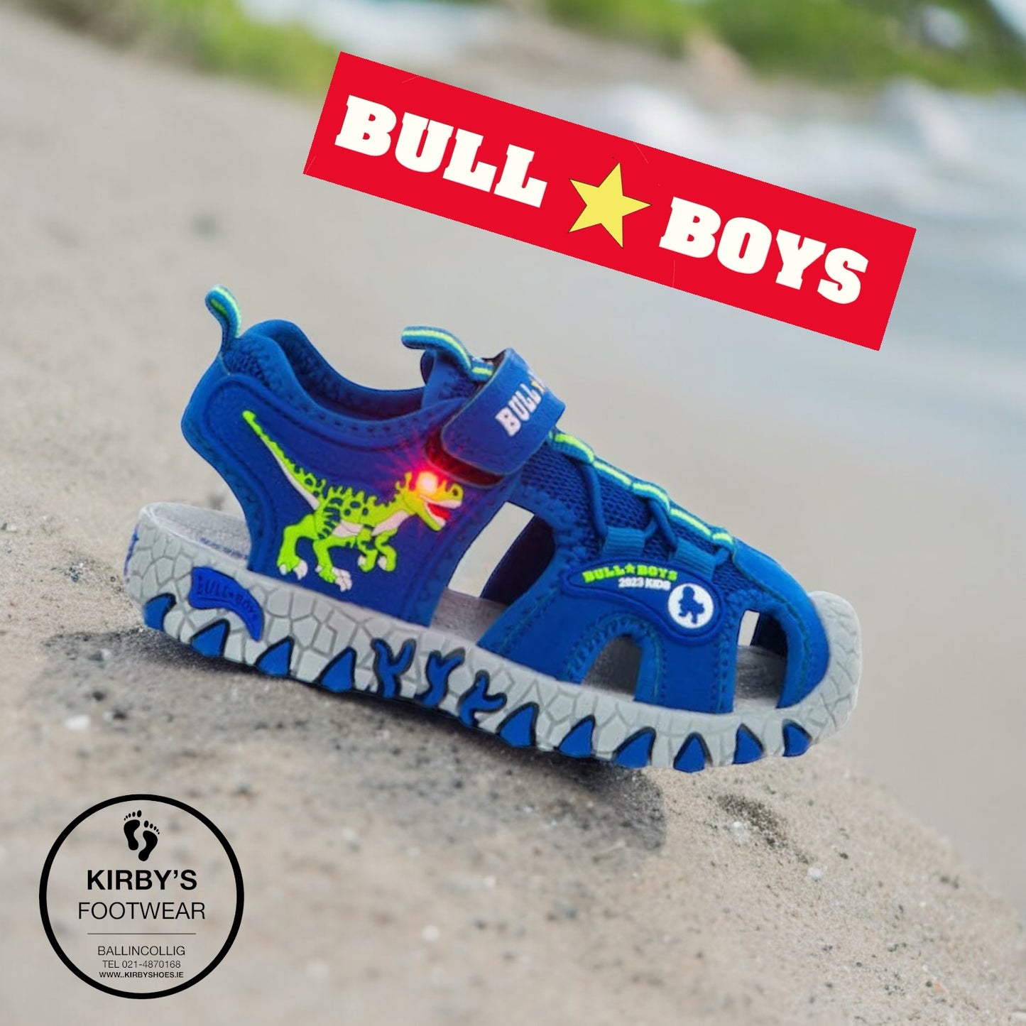 Bull Boys sandal lights blue