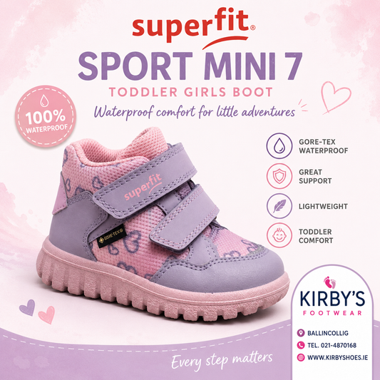 SuperFit Sport 7 mini - lilac - Waterproof - Kirbys Footwear Ltd