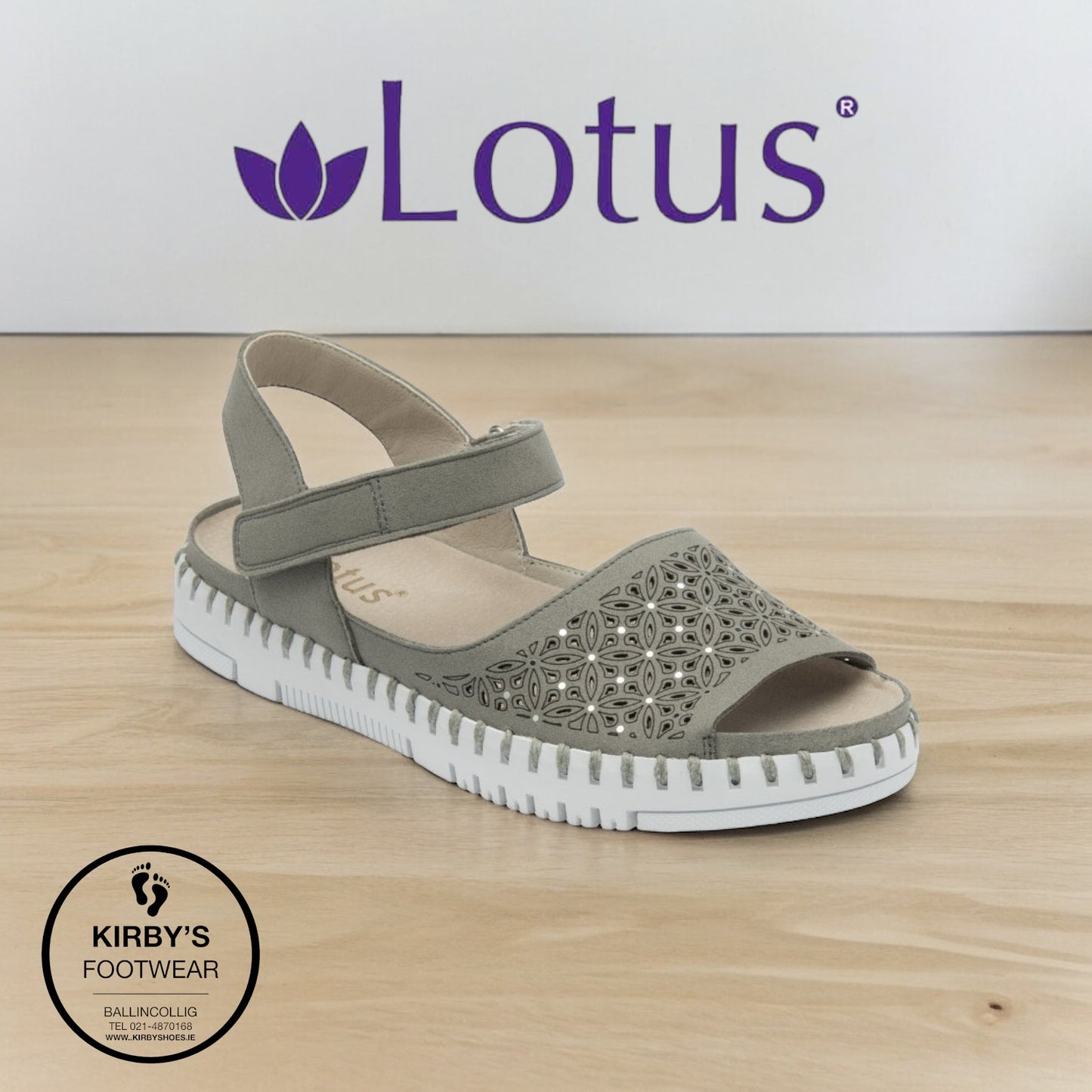 Lotus Berna sandal grey