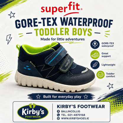 SuperFit Sport 7 goretex waterproof mini navy green - Kirbys Footwear Ltd