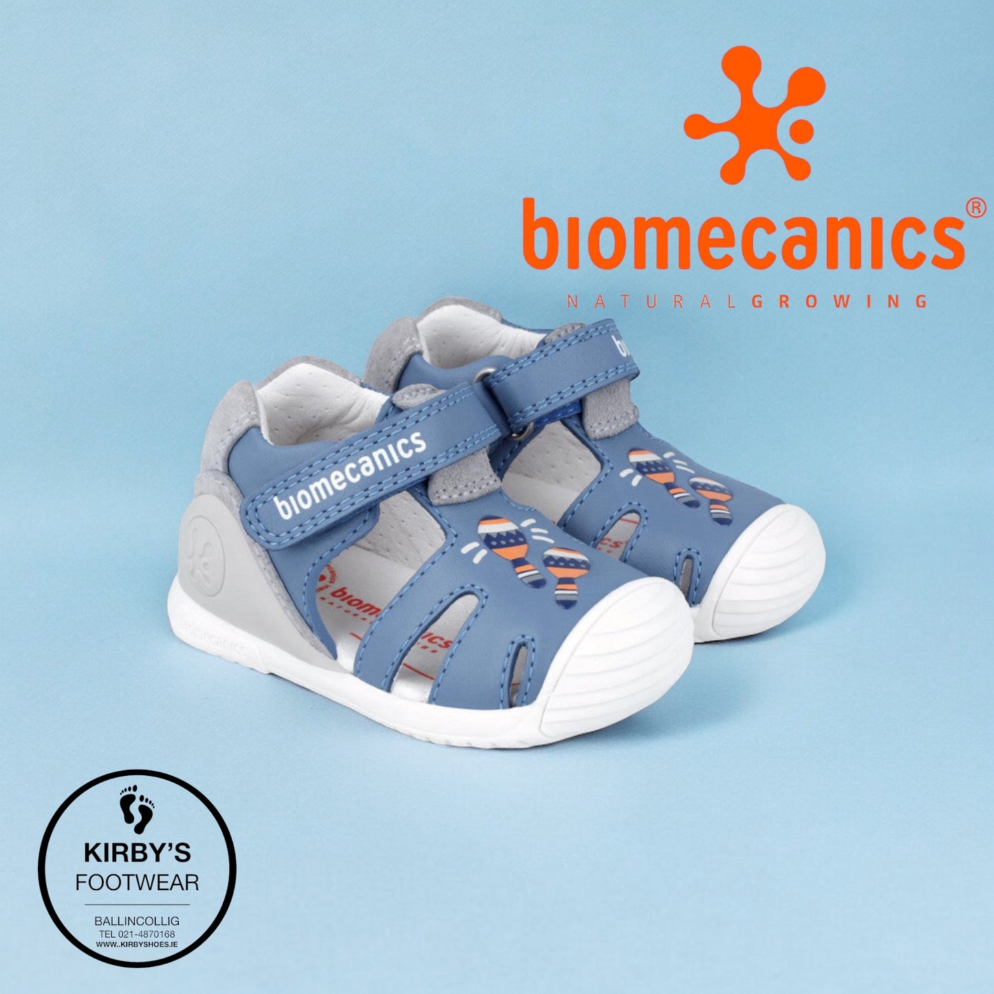 Biomecanics 242122 blue sandal leather