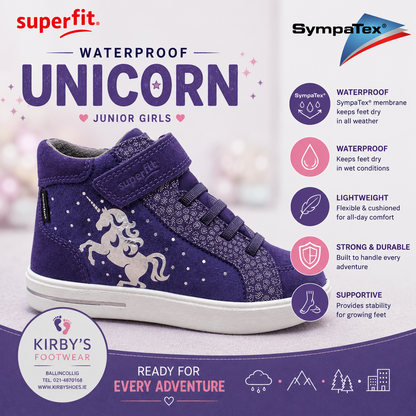 Superfit Stella unicorn waterproof boot navy