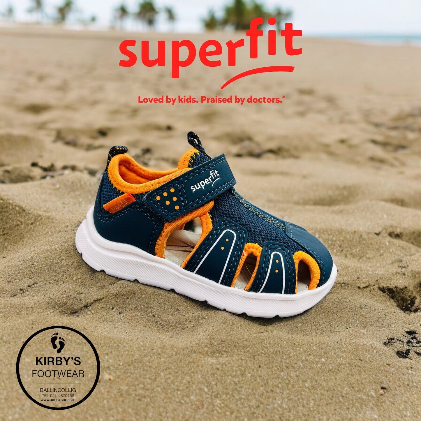 SuperFit Wave water sandal navy orange