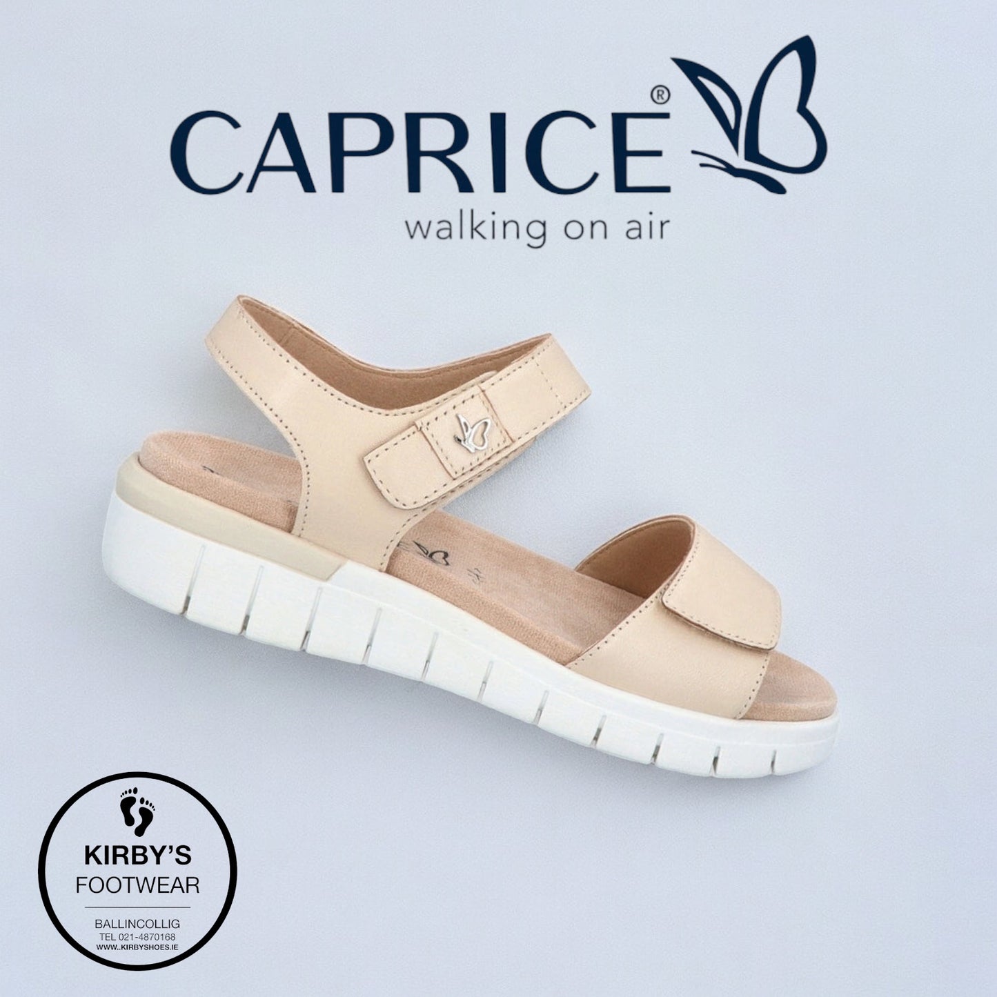 Caprice sandal cream leather 28701