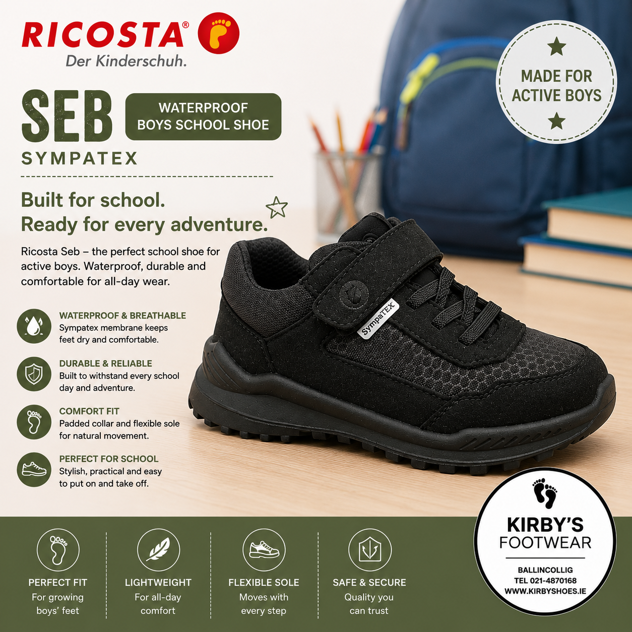 Ricosta Seb waterproof black