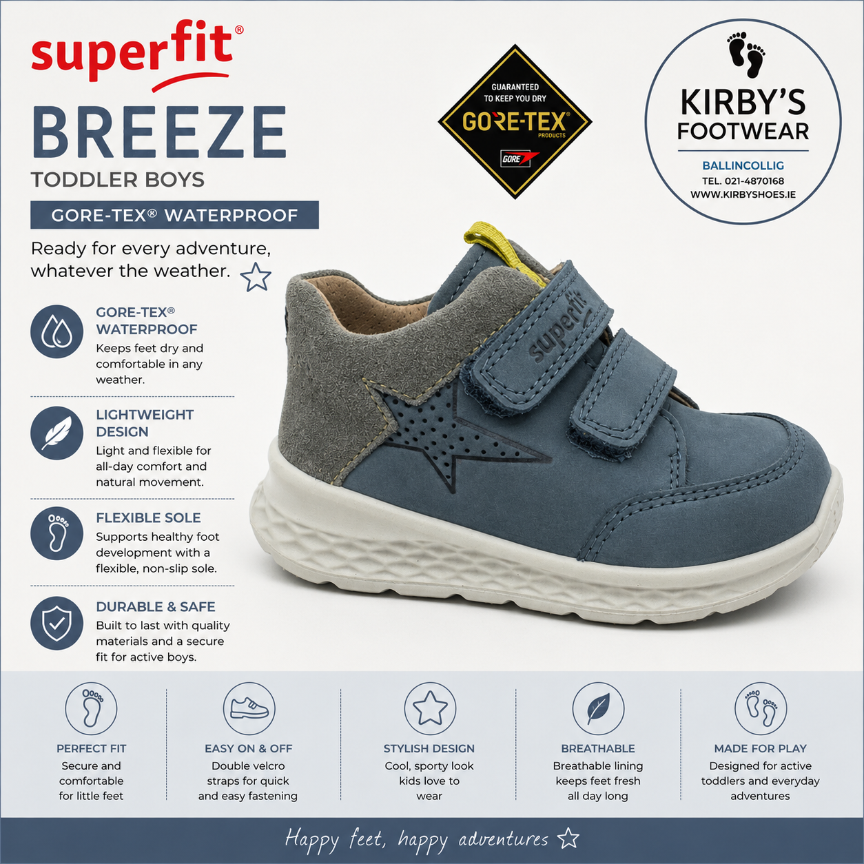 SuperFit Breeze - BLUE - Waterproof goretex