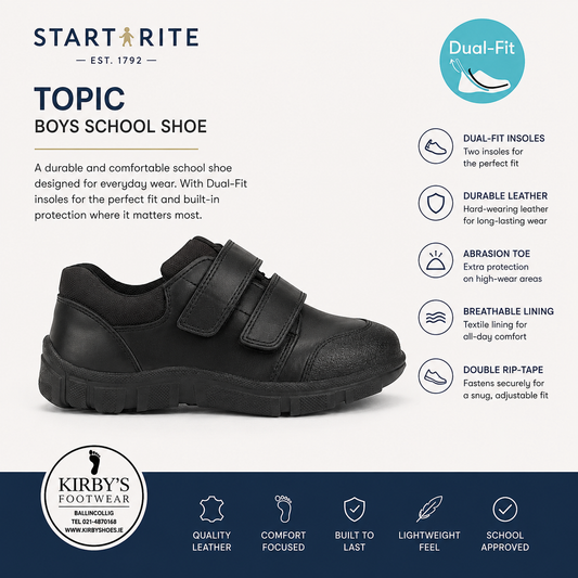 Start-Rite Topic black leather