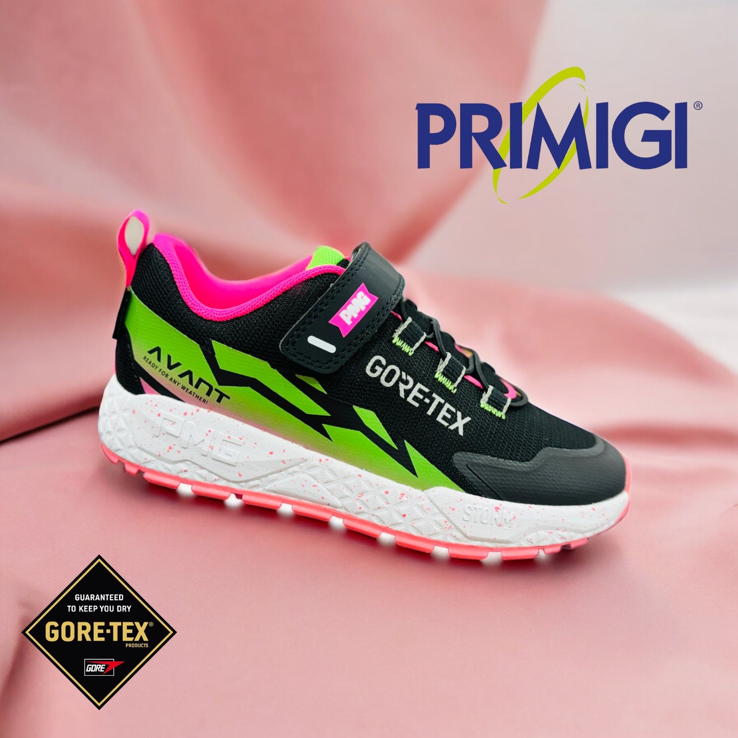 Primigi goretex trainer black pink waterproof