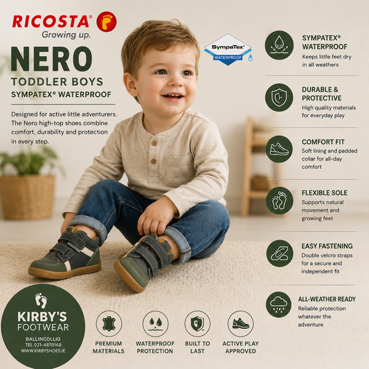 Ricosta Nero waterproof khaki - Kirbys Footwear Ltd