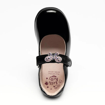 Lelli Kelly Melody 2 black patent butterfly