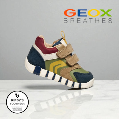 Geox Iupidoo velcro navy pistachio