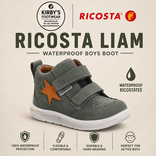 Ricosta Liam waterproof khaki - Kirbys Footwear Ltd