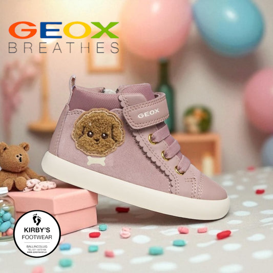 Geox Gisli pink velcro boot - puppy