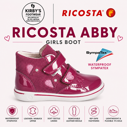 Ricosta Abby boot wine velcro waterproof