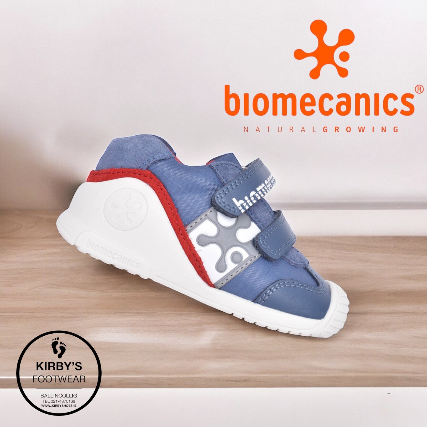 Biomecanics leather velcro navy white 242132