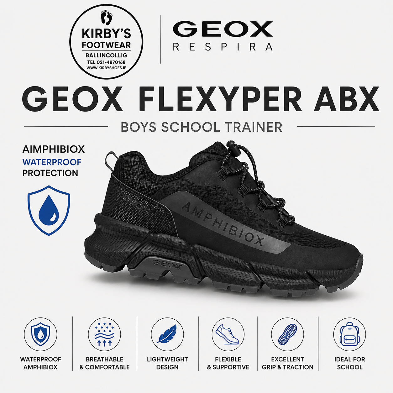 Geox Flexyper waterproof abx - black