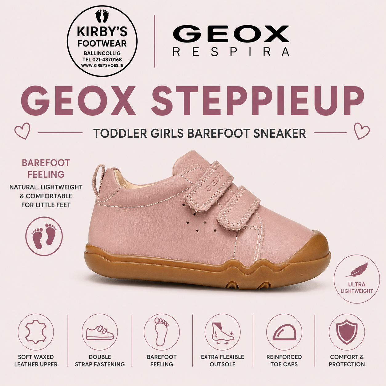 Geox Steppieup pink
