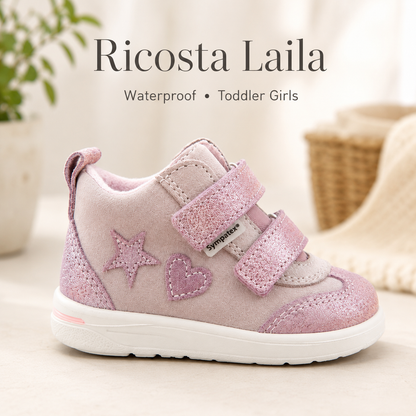 Ricosta Laila boot pink velcro waterproof