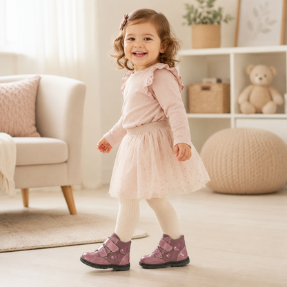 Ricosta Abby boot pink velcro waterproof