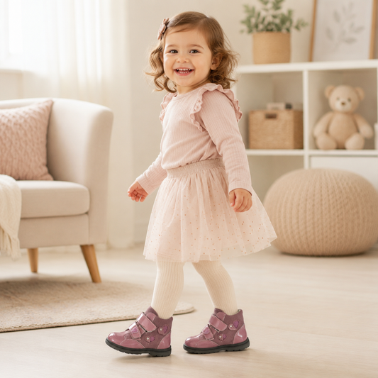 Ricosta Abby boot pink velcro waterproof - Kirbys Footwear Ltd