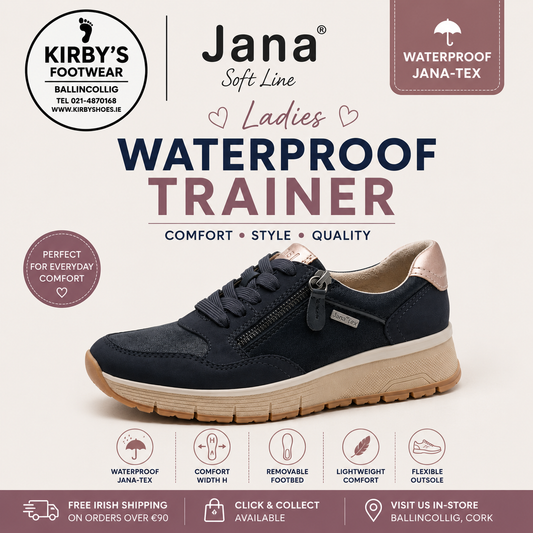 Jana 23762- navy waterproof trainer