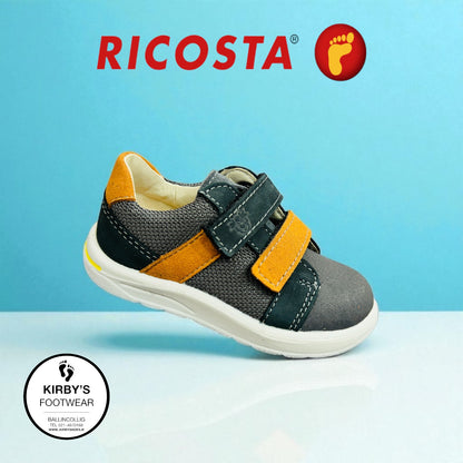 Ricosta Riley asphalt velcro leather