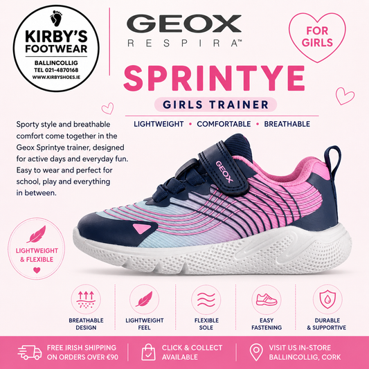 Geox Sprintye navy pink