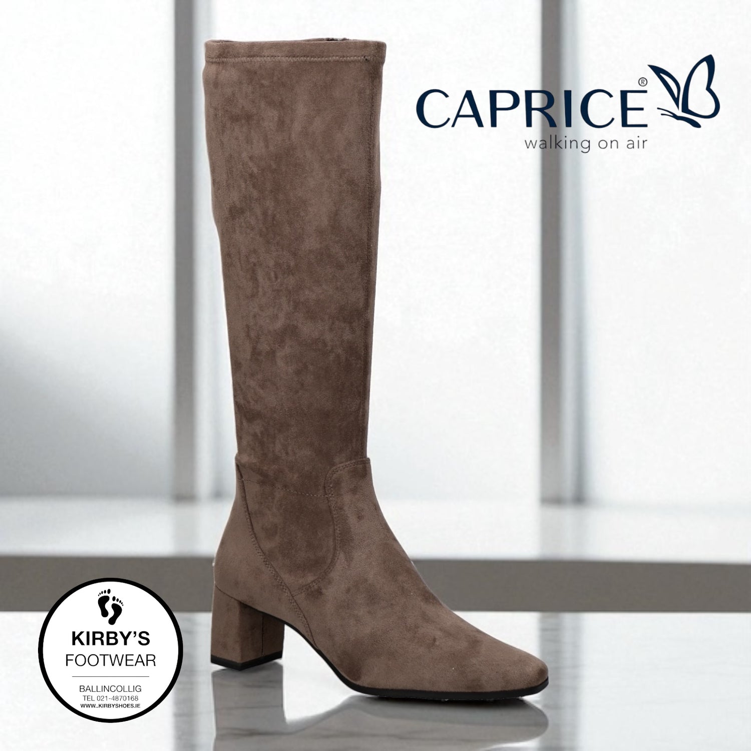 Caprice boot stretch - cafe. - 25547 - Kirbys Footwear Ltd