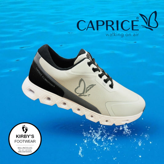 Caprice Climotion waterproof trainer 23604 grey white - waterproof