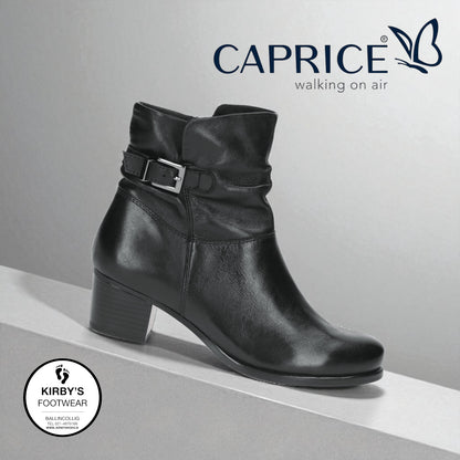 Caprice black leather boot  - 25300