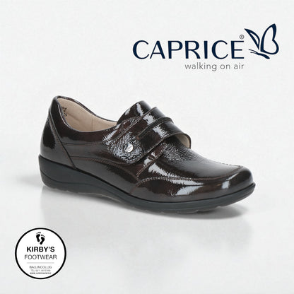 Caprice leather patent velcro Bordeaux - 24753