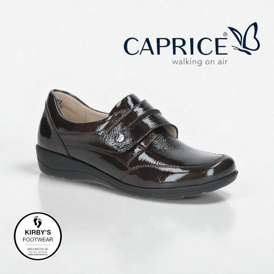 Caprice leather patent velcro Bordeaux - 24753