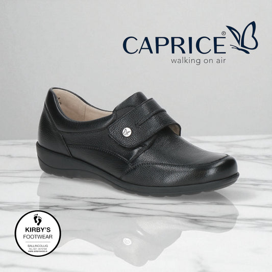 Caprice leather velcro black - 24753