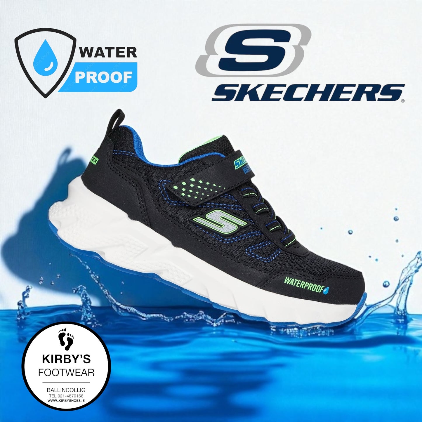 Skechers Elite sport - waterproof - black blue