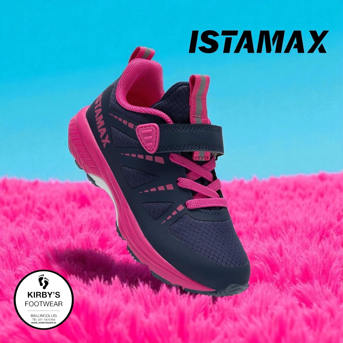 Istamax trainer navy pink - water repellent