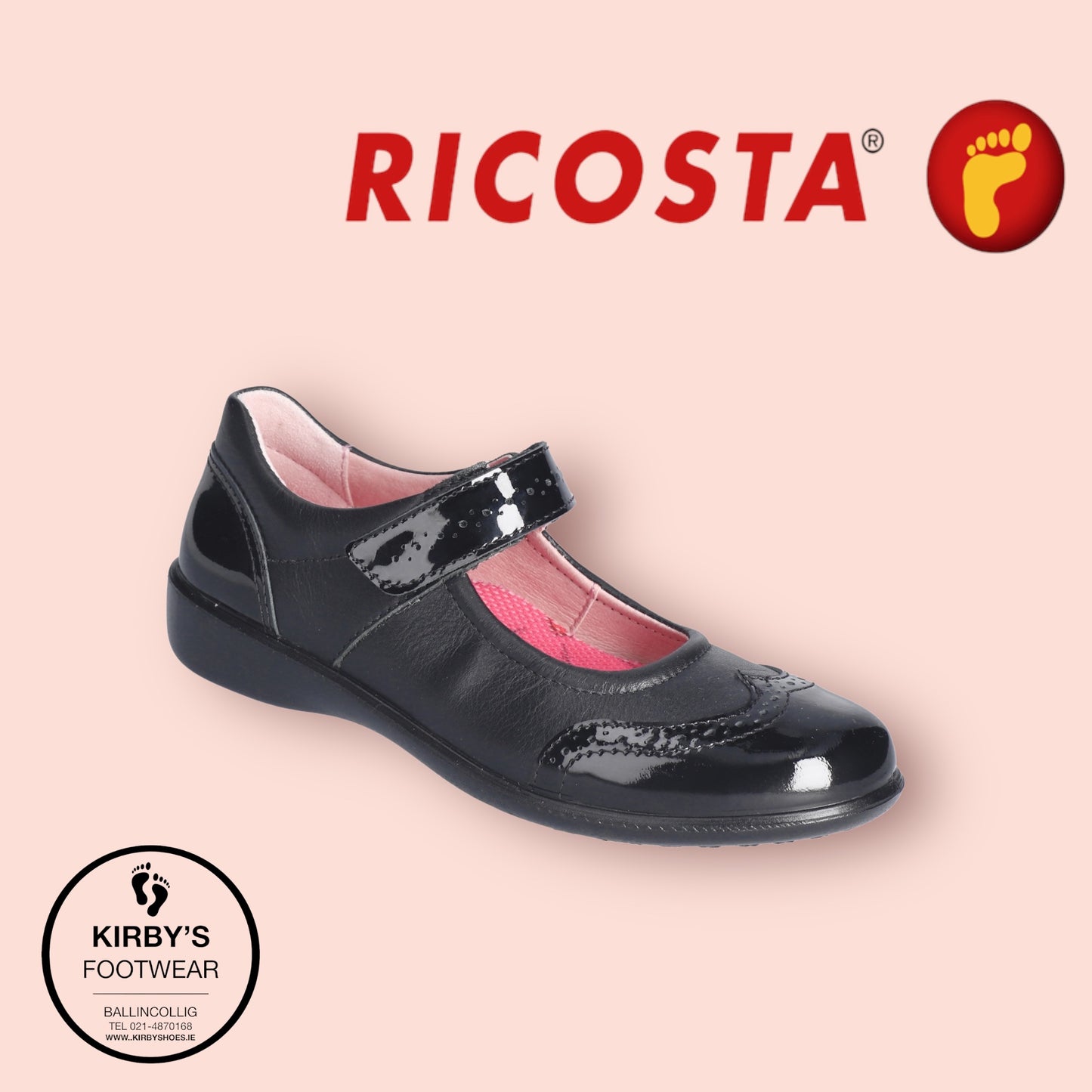 Ricosta Beryl black Patent - Kirbys Footwear Ltd